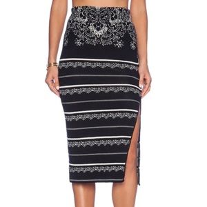 Free People Irreplaceable Knit Pencil Skirt Large